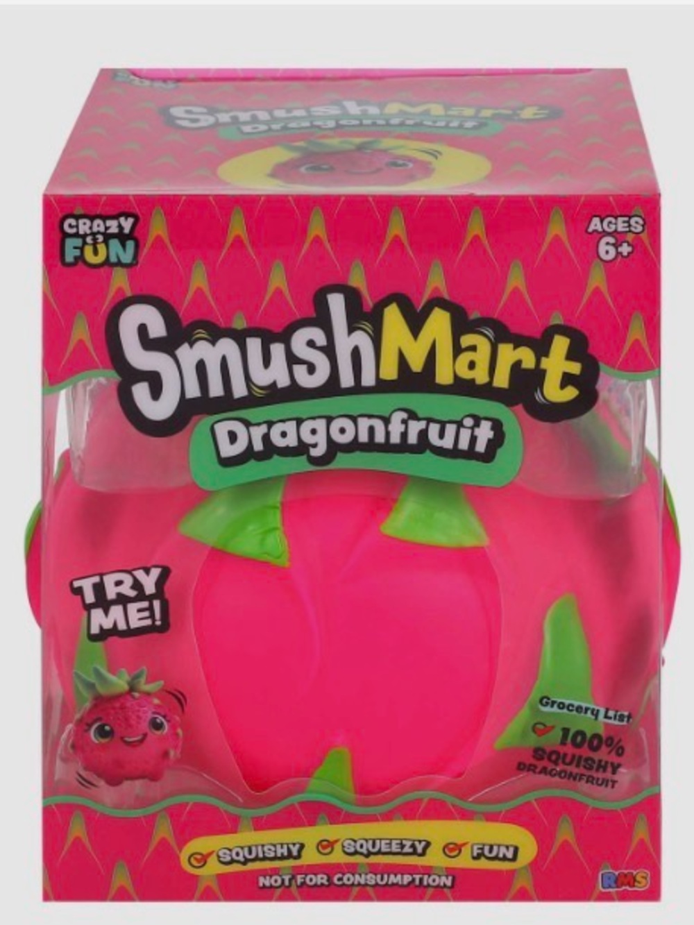 Smush Mart Crazy Fun Dragonfruit Squishy Toy - NIB